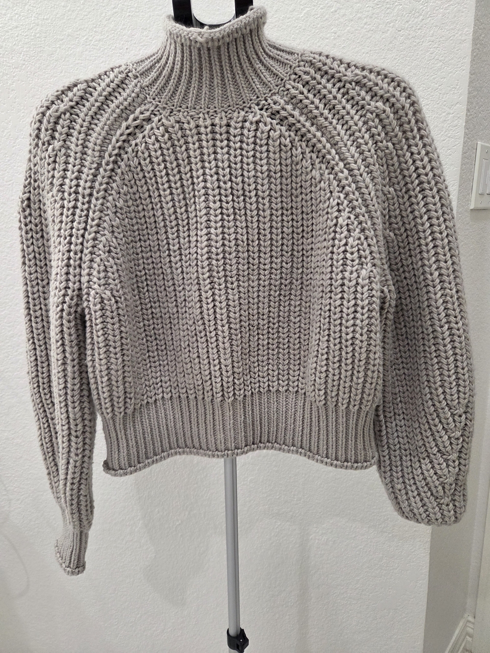 Chunky Knit Turtleneck Sweater - Taupe